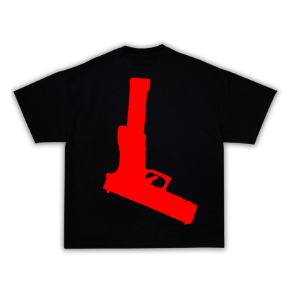 Red Iconic Glock Tee - Black ( Enklaimed )