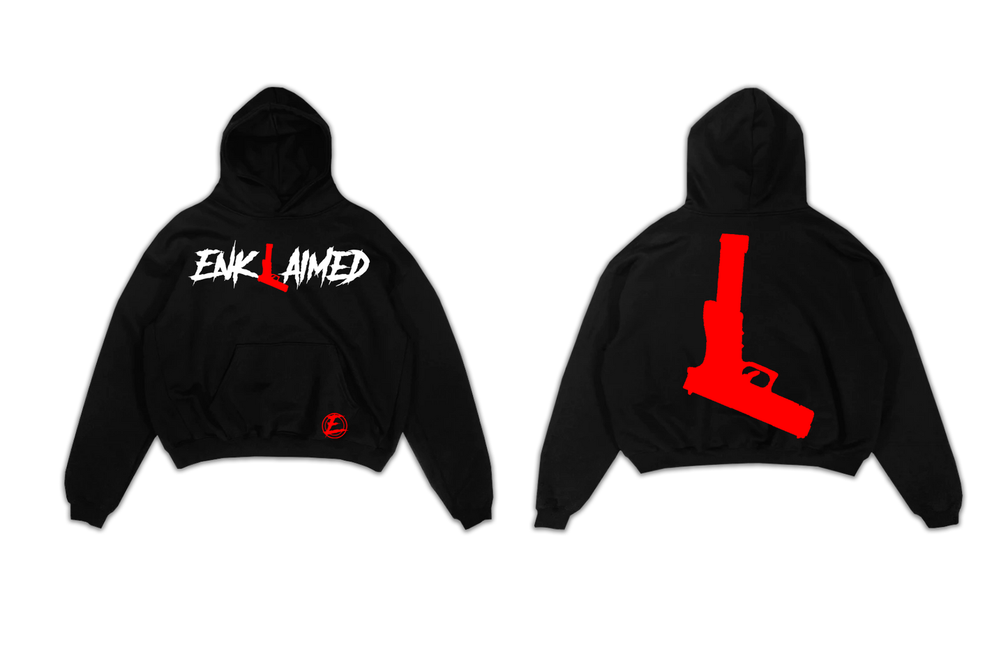 Red Iconic Glock Hoodie - Black ( Enklaimed )