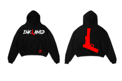 Red Iconic Glock Hoodie - Black ( Enklaimed )